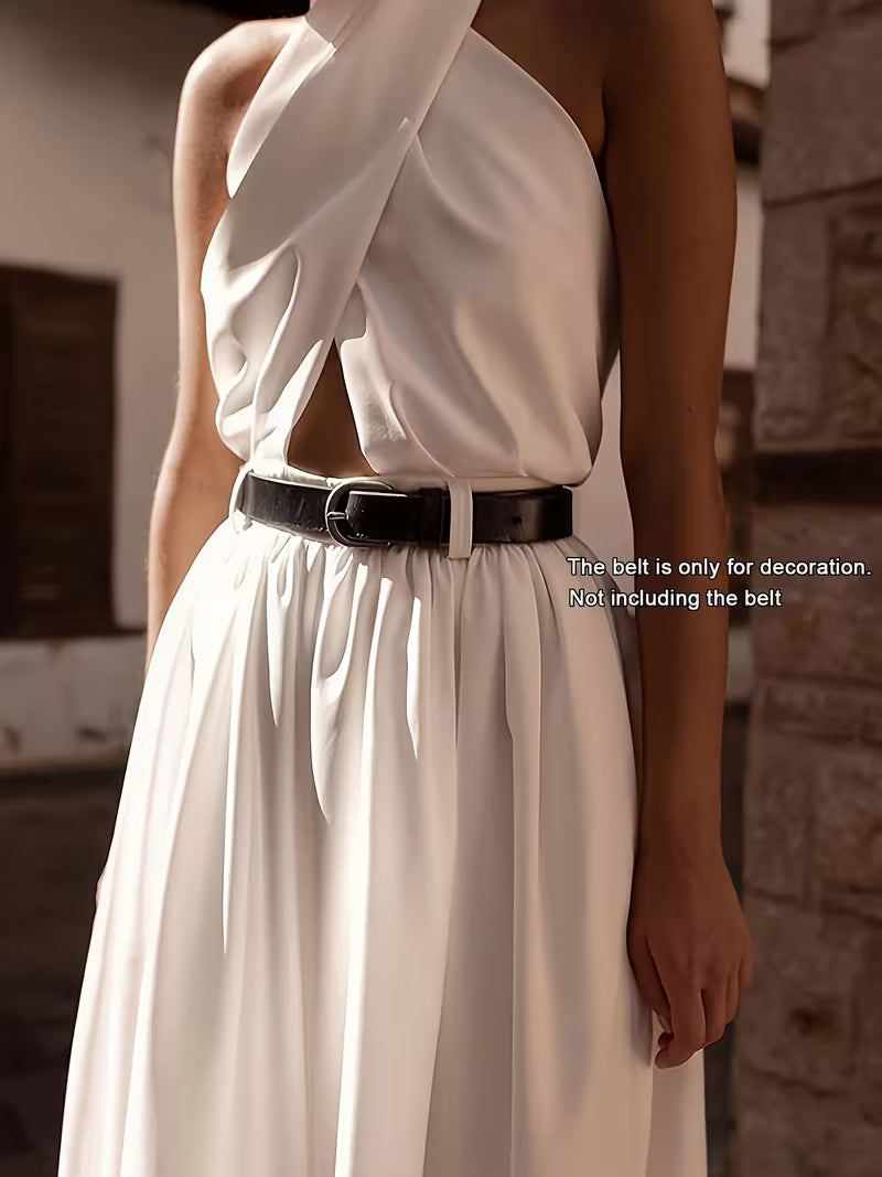Gavin Direction Women'S Fashion Elegant Backless Halter Dress And Pants