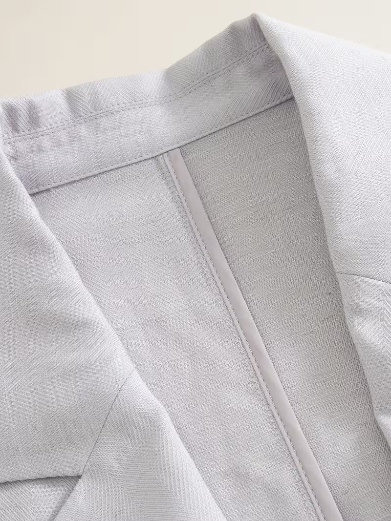 2pcs New Women's Spring/Summer Pants Set, Simple and Lightweight Professional Outfit, Three-Quarter Sleeve Blazer + Dress Pants, New Spring/Summer Women's Workwear for Office Commuting