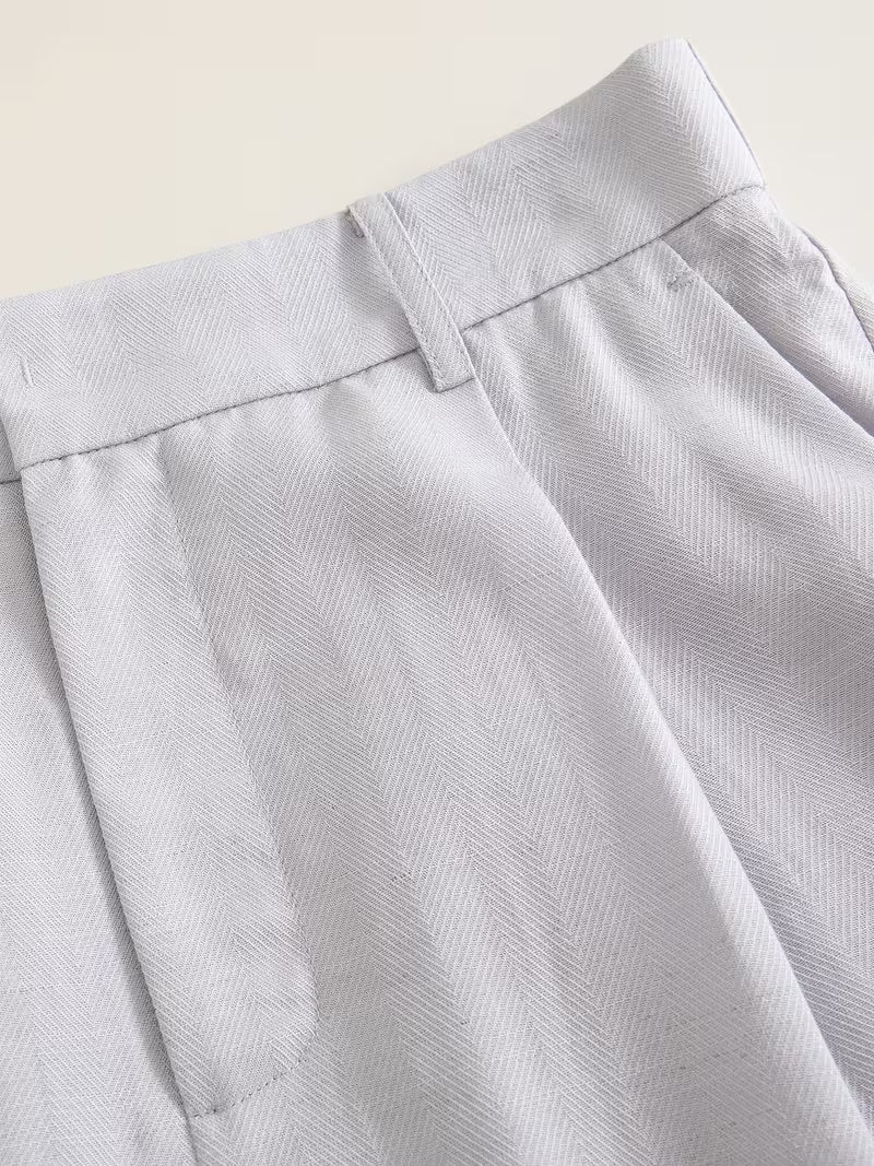 2pcs New Women's Spring/Summer Pants Set, Simple and Lightweight Professional Outfit, Three-Quarter Sleeve Blazer + Dress Pants, New Spring/Summer Women's Workwear for Office Commuting