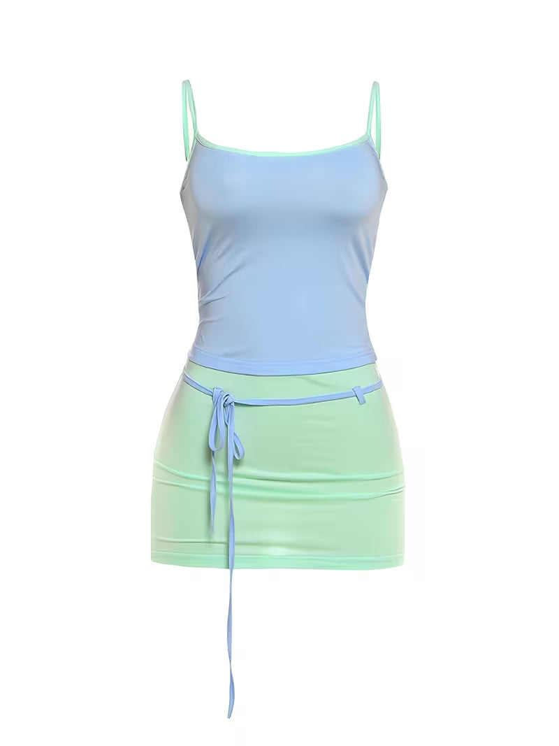 [Summer Streetwear Duo] Sweet, Cute, Sexy, and Stylish, This Summer Streetwear Duo Set Features a Lightweight