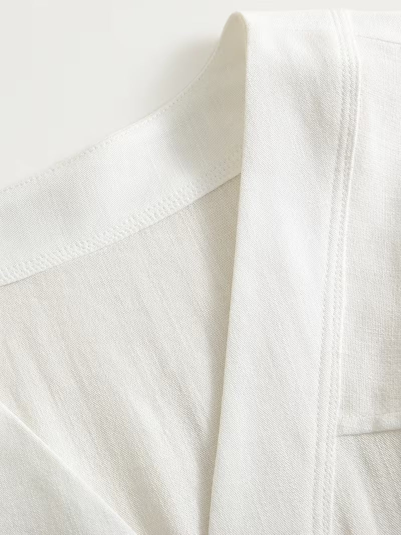 1pc New Women's Summer Casual Jacket Lightweight Thin Outerwear, Versatile Cool Half-Sleeve White Cardigan Coat