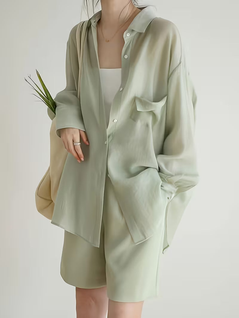 Lazy Wind Fresh Sunscreen Clothes Women's Long Sleeves Summer Fashion Loose Design Thin Shirt Jacket