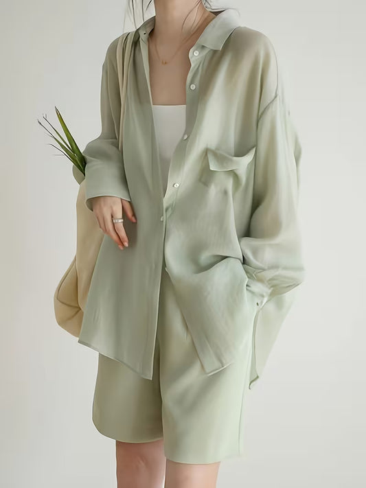 Lazy Wind Fresh Sunscreen Clothes Women's Long Sleeves Summer Fashion Loose Design Thin Shirt Jacket