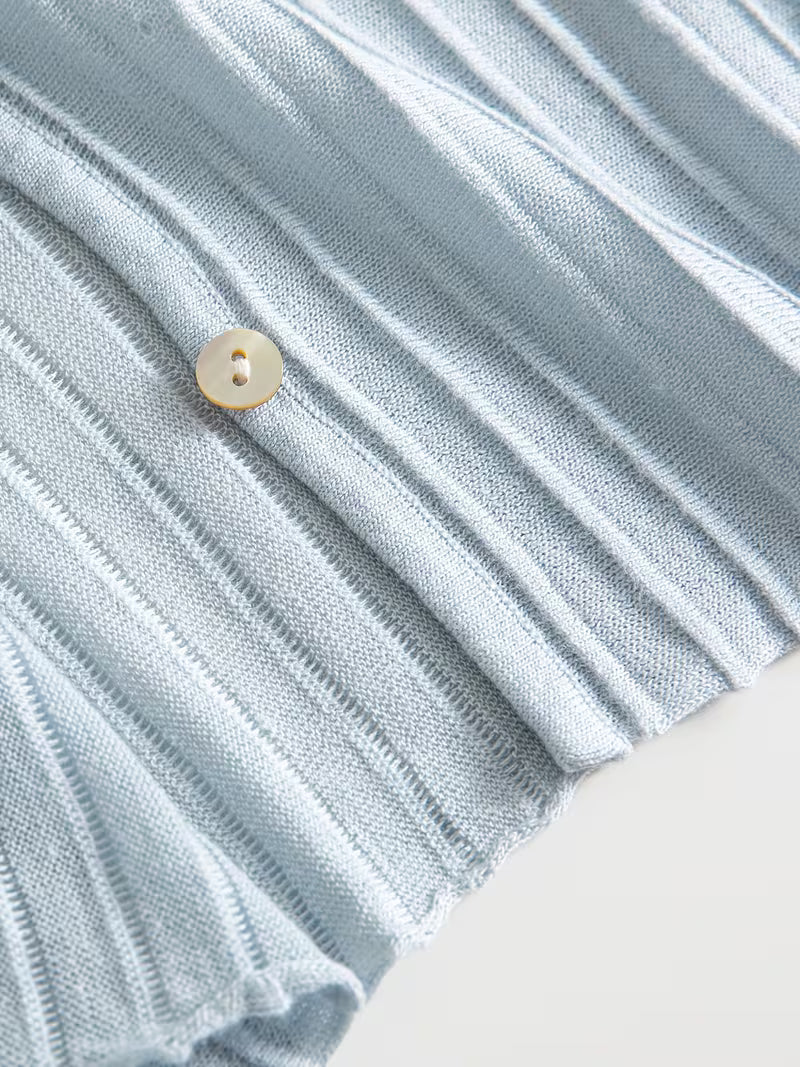 Elegant Spring/Summer New Women's V-Neck Cardigan, Versatile Commuter Layering Knitwear
